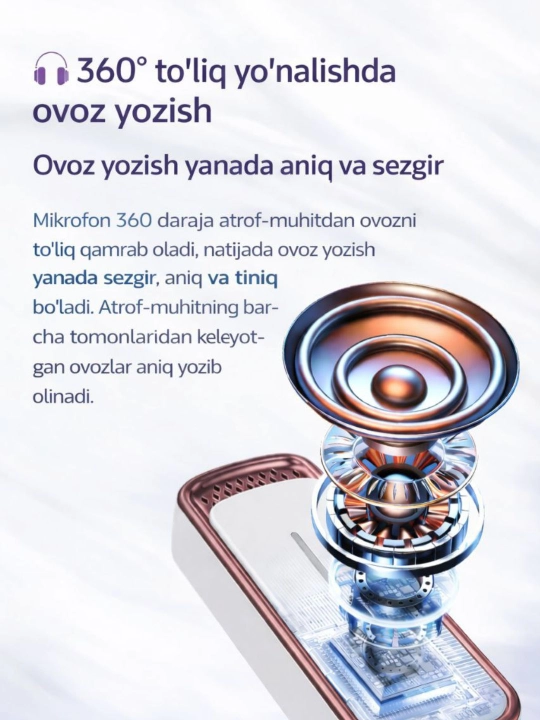 Simsiz petlichka mikrofon telefon uchun, iPhone va Android uchun, AAA
