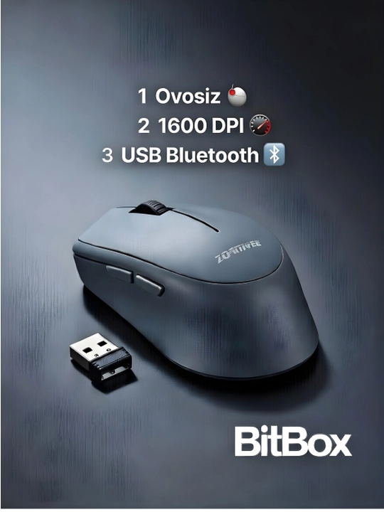 Simsiz sichqoncha USB Bluetooth Wireless Mouse, sensorli