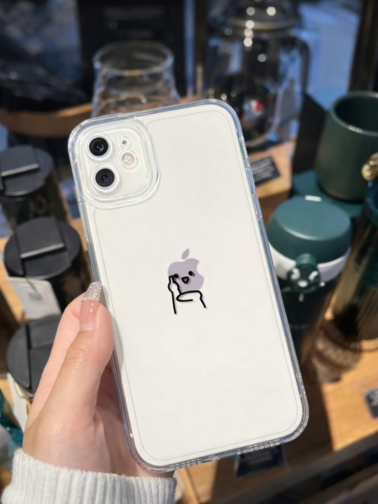 IPhone uchun noyob printli  g‘ilof, shaffof iPhone uchun telefon g‘ilofi
