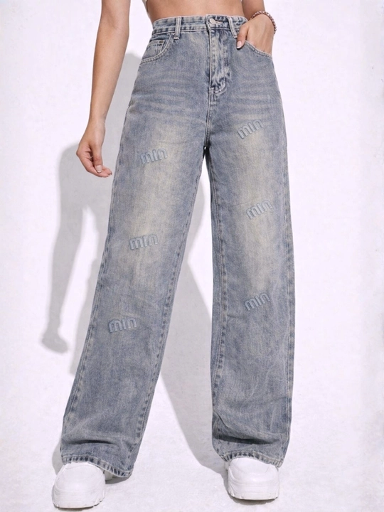 Ayollar uchun Baggy Y2K jinsi shimlar, paxtadan tikilgan, keng fason, yuqori bel, XS-2XL - 