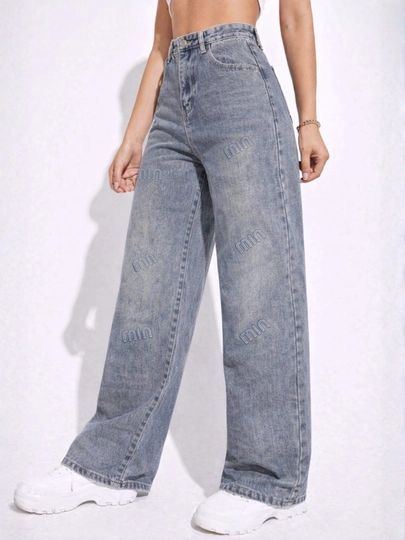 Ayollar uchun Baggy Y2K jinsi shimlar, paxtadan tikilgan, keng fason, yuqori bel, XS-2XL