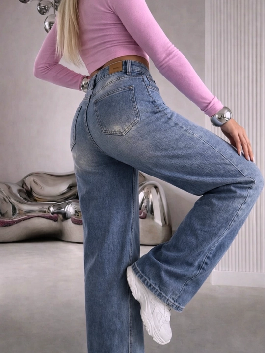 Ayollar uchun Baggy Y2K jinsi shimlar, paxtadan tikilgan, keng fason, yuqori bel, XS-2XL