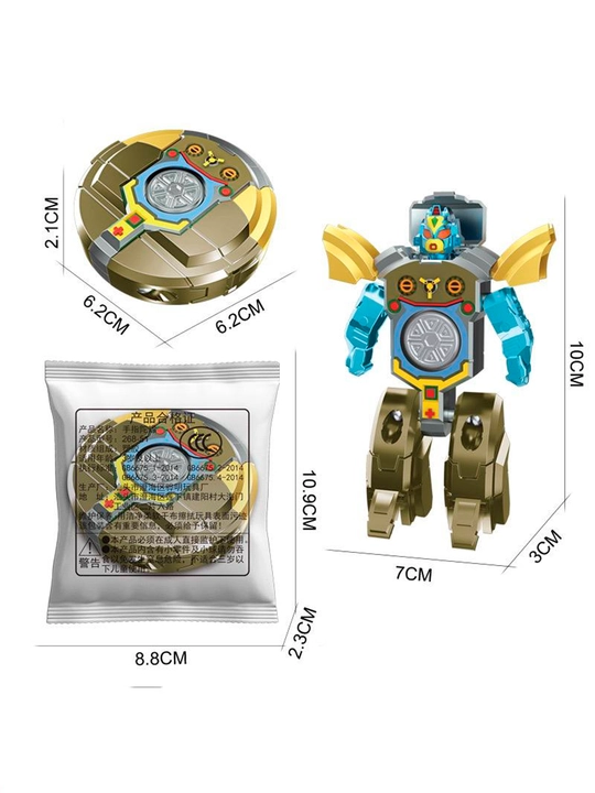 Transformer spinner, antistress o'yinchoq-robot 2 tasi 1 da