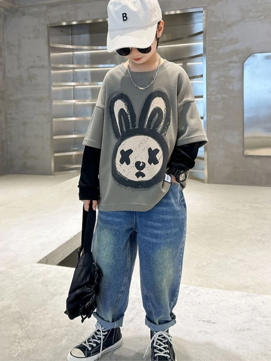Bolalar uchun oversize futbolka “Quyoncha” - 