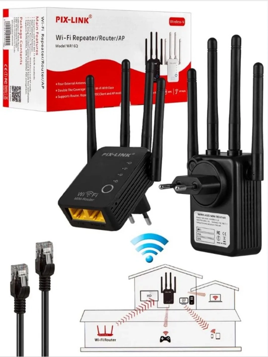 Усилитель сигнала Wi-Fi мини-роутер, репитер 3 в 1 Pix-link LV-WR09, LV-WR02EQ