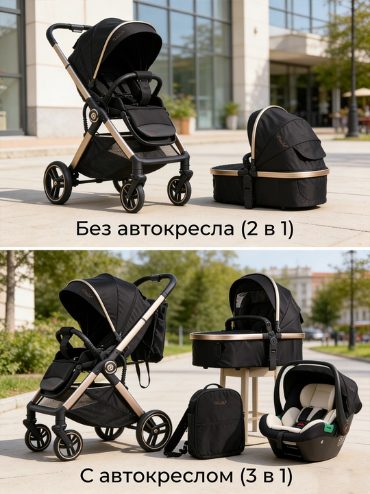 3 tasi 1 da bolalar aravachasi, beshik, avtokreslo, buklanadi, aylanuvchi o‘rindiq