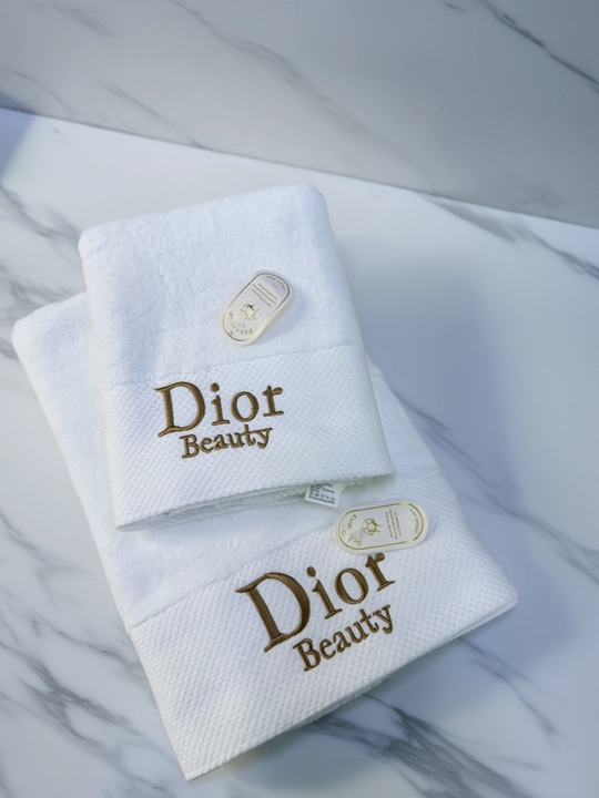 Набор из двух полотенец: для лица и душа. Стиль DIOR, HERMES, CHANEL