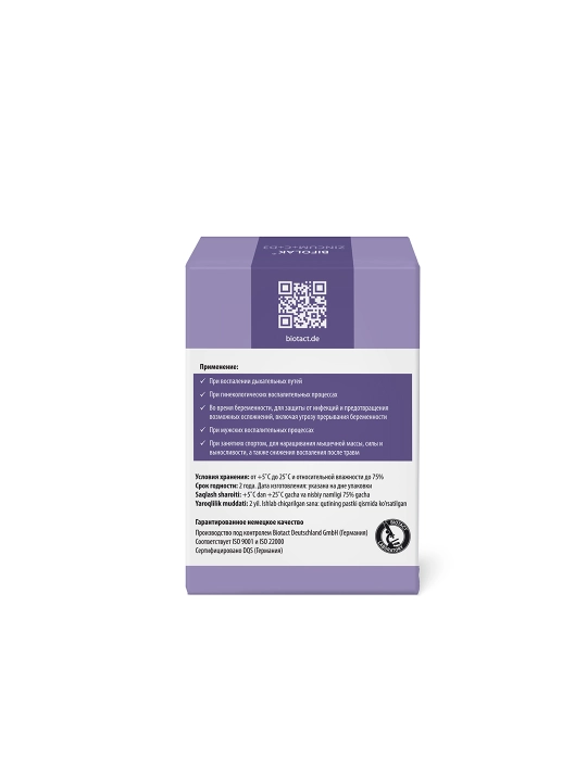 Zink va C, D3 vitaminlar, probiotiklar- BIFOLAK ZINCUM+C+D3 10 mlrd KHQB, 10 vegan kapsula