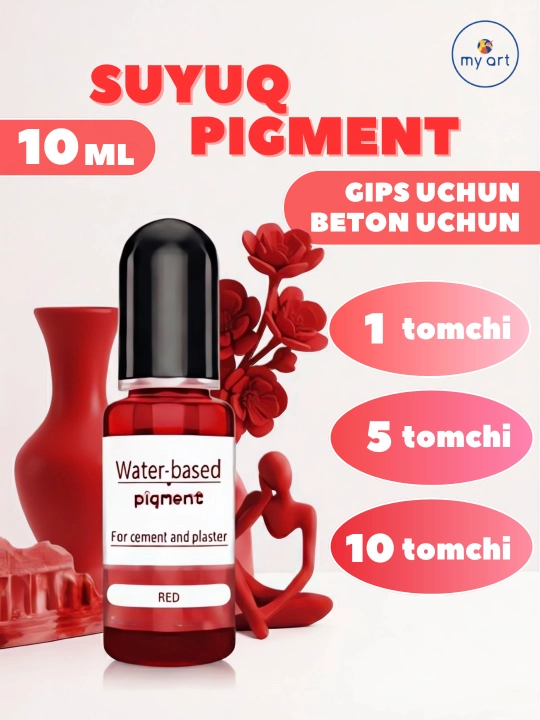 Gips va beton uchun My Art suyuq bo‘yog‘i, suv asosidagi bo‘yoq, 10 ml