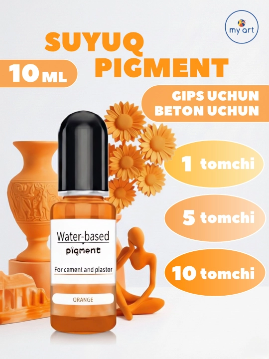 Gips va beton uchun My Art suyuq bo‘yog‘i, suv asosidagi bo‘yoq, 10 ml