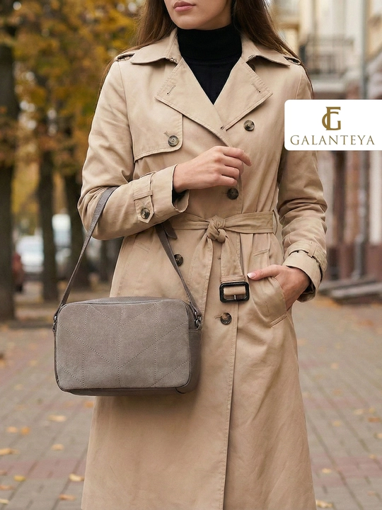 Galanteya ayollar tabiiy charm sumkasi, och-jiggarang