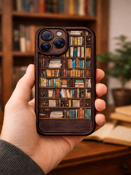 Чехол для Iphone 16, 15, 14, 13, 12, 11, с дизайном книжной полки