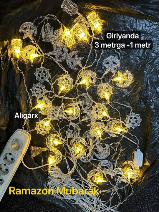 Ramazon, EID, RAMADAN MUBORAK uchun LED chambar, Ramazon bezagi
