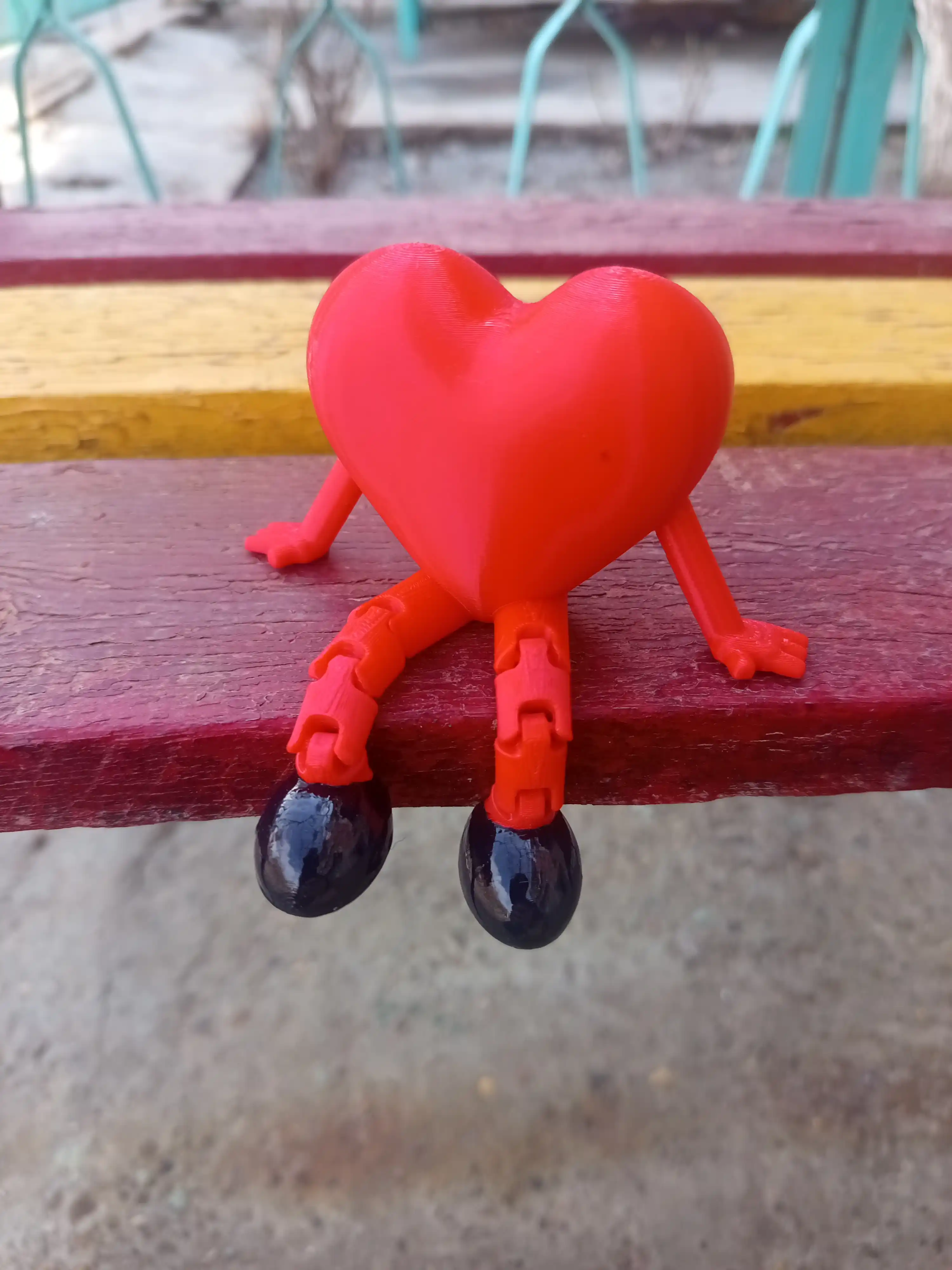 Harakatlanuvchi yurak 3D, dekorativ valentinka