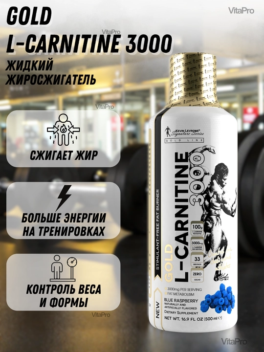Kevin Levrone Gold L-Carnitine 3000 suyuqligi, 500 ml