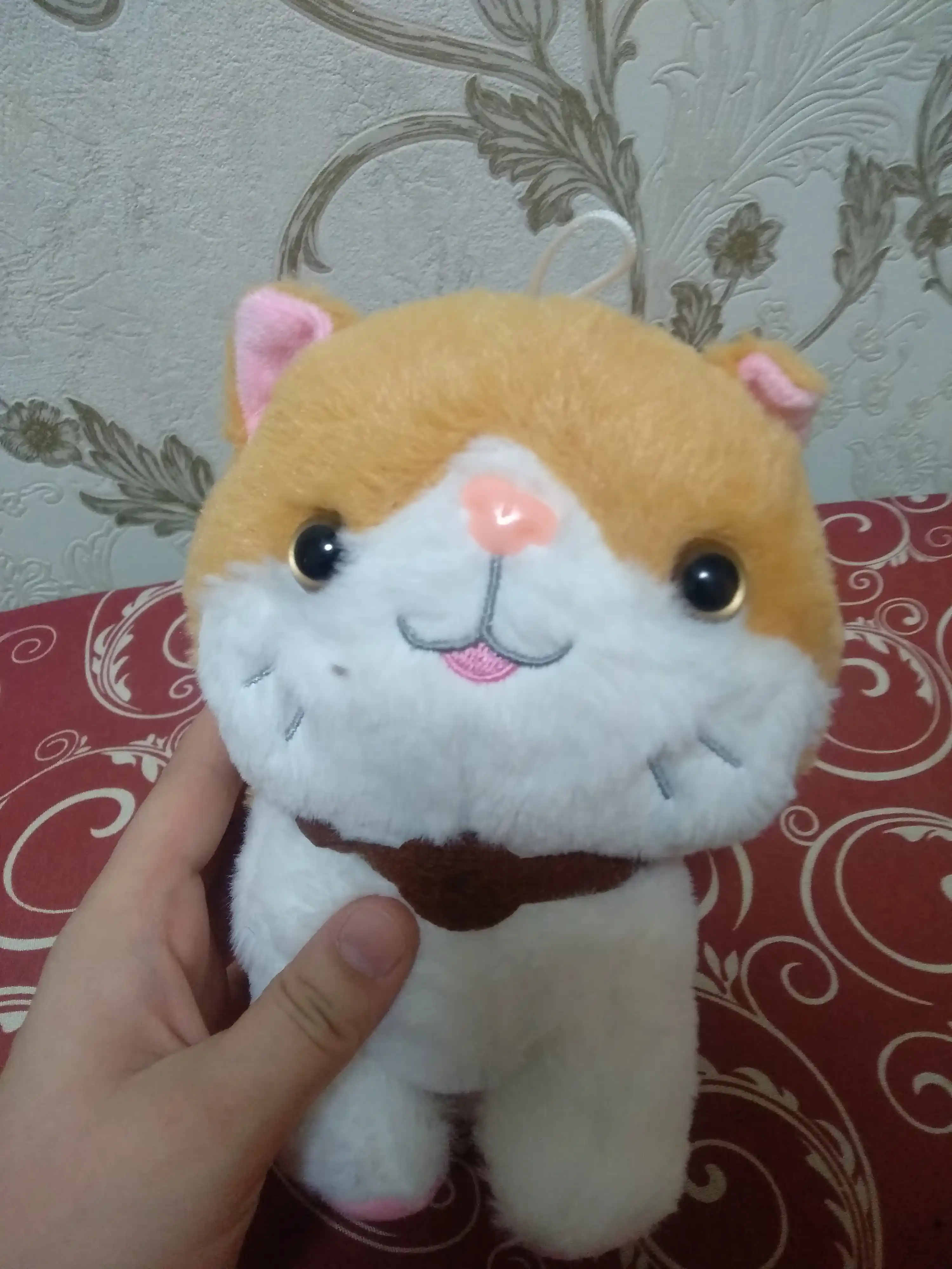 Мягкая игрушка кошка Страйп, 25 см, с декоративным ошейником