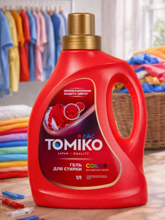 Rangli matolar uchun Tomiko kir yuvish vositasi - 