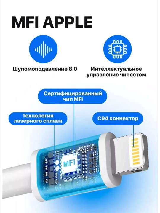 Адаптер для наушников с разъемом Lightning, вспомогательный кабель 3,5 мм для iPhone