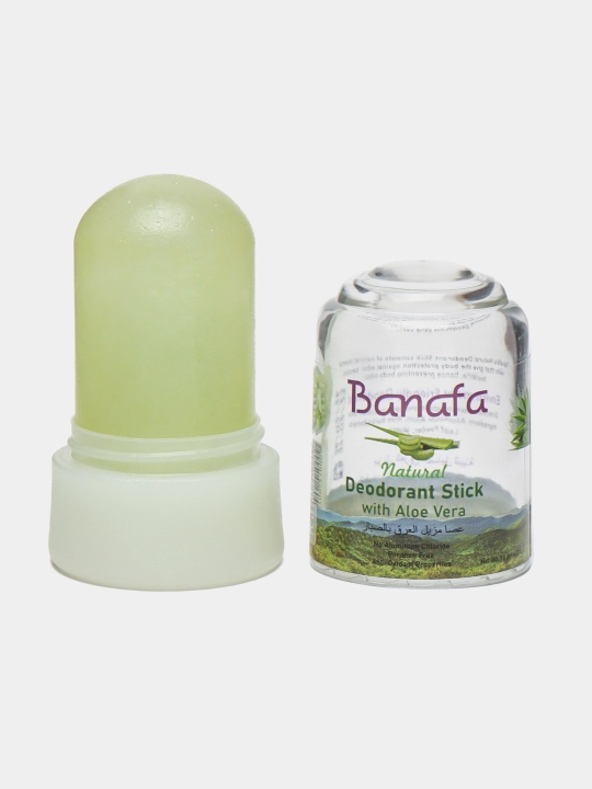 Tabiiy mineral dezodorant-stik Banafa Natural  alyuminiy, parabenlarsiz 24 soatlik himoya