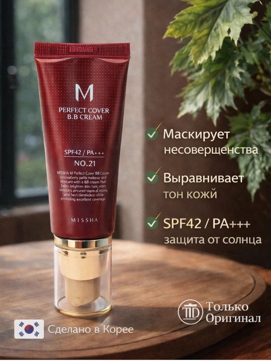 Тональный ВВ-крем для лица Missha BB Cream, 50 мл