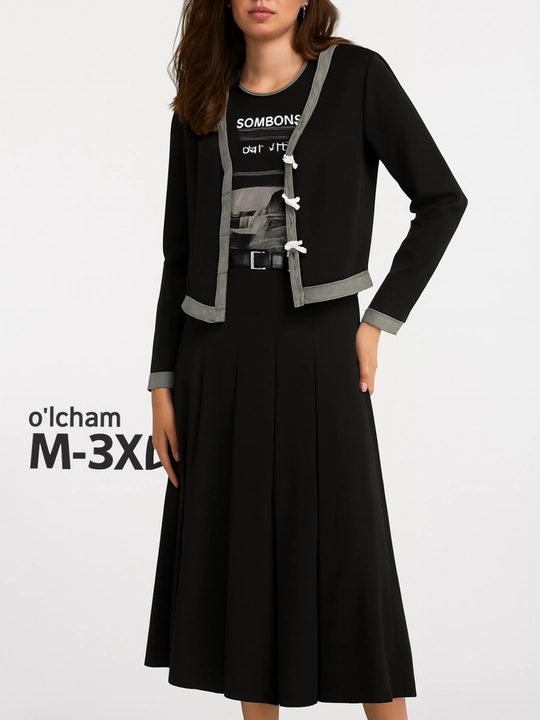Костюм двойка женский, юбка и кофта - EllyFashion - 