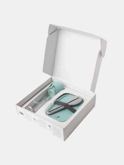 Набор для ланчей BergHOFF Leo, из нержавеющей стали, мятного цвета, 2 шт