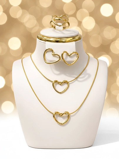 Набор украшений VAN CLEEF – серьги, кольцо, цепочка и браслет