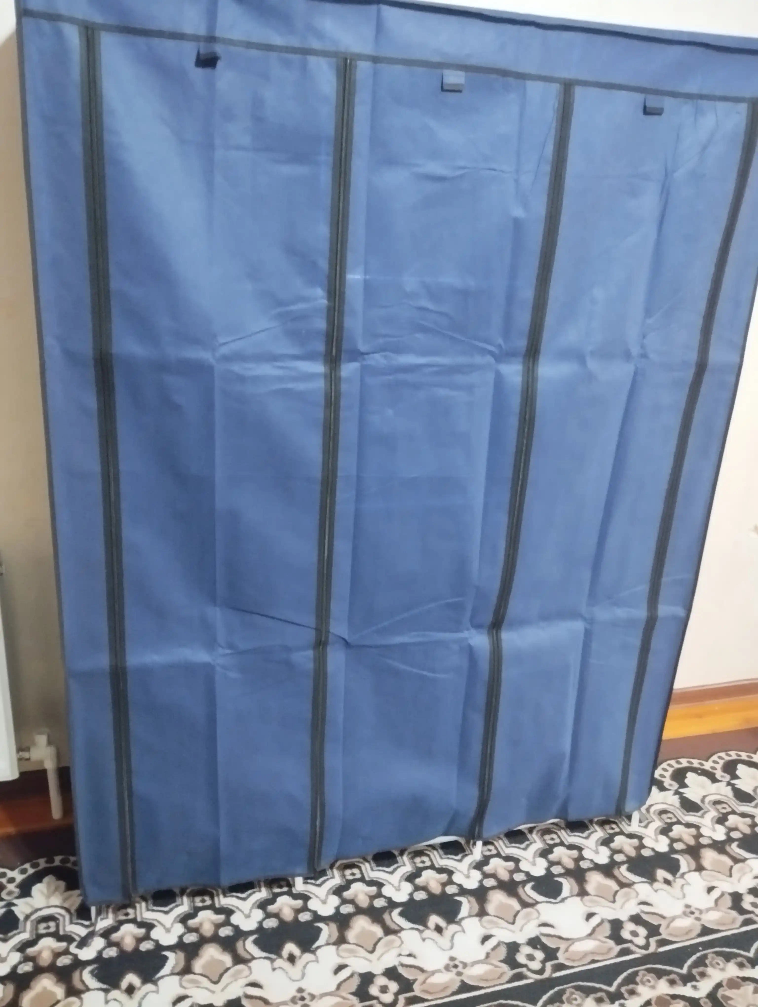 Poyabzal va kiyim-kechaklarni saqlash uchun to‘qima yig‘ma organayzer javoni, 130*45*170 sm