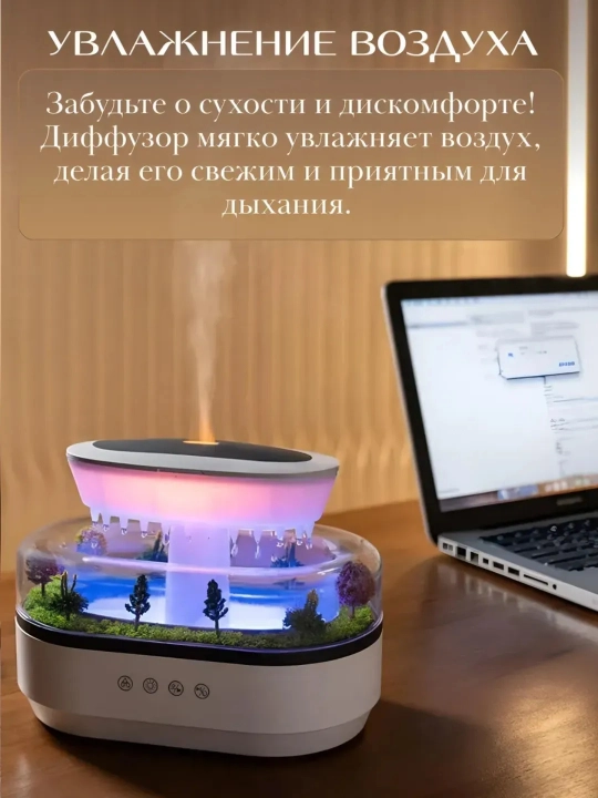 5 tasi 1 havo namlagich va aromadiffuzor – yomg‘ir shovqini, aromaterapiya, musiqa