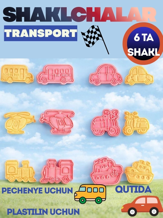 Pechenye va plastilin uchun bolalar plastik qoliplar to'plami,mastika hayvon shaklchalar - 