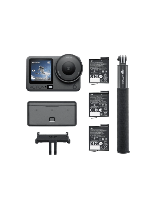 DJI Osmo Action 6,Vlog uchun, stabilizatsiyalik, 20m suvga chidamli, dual OLED ekran