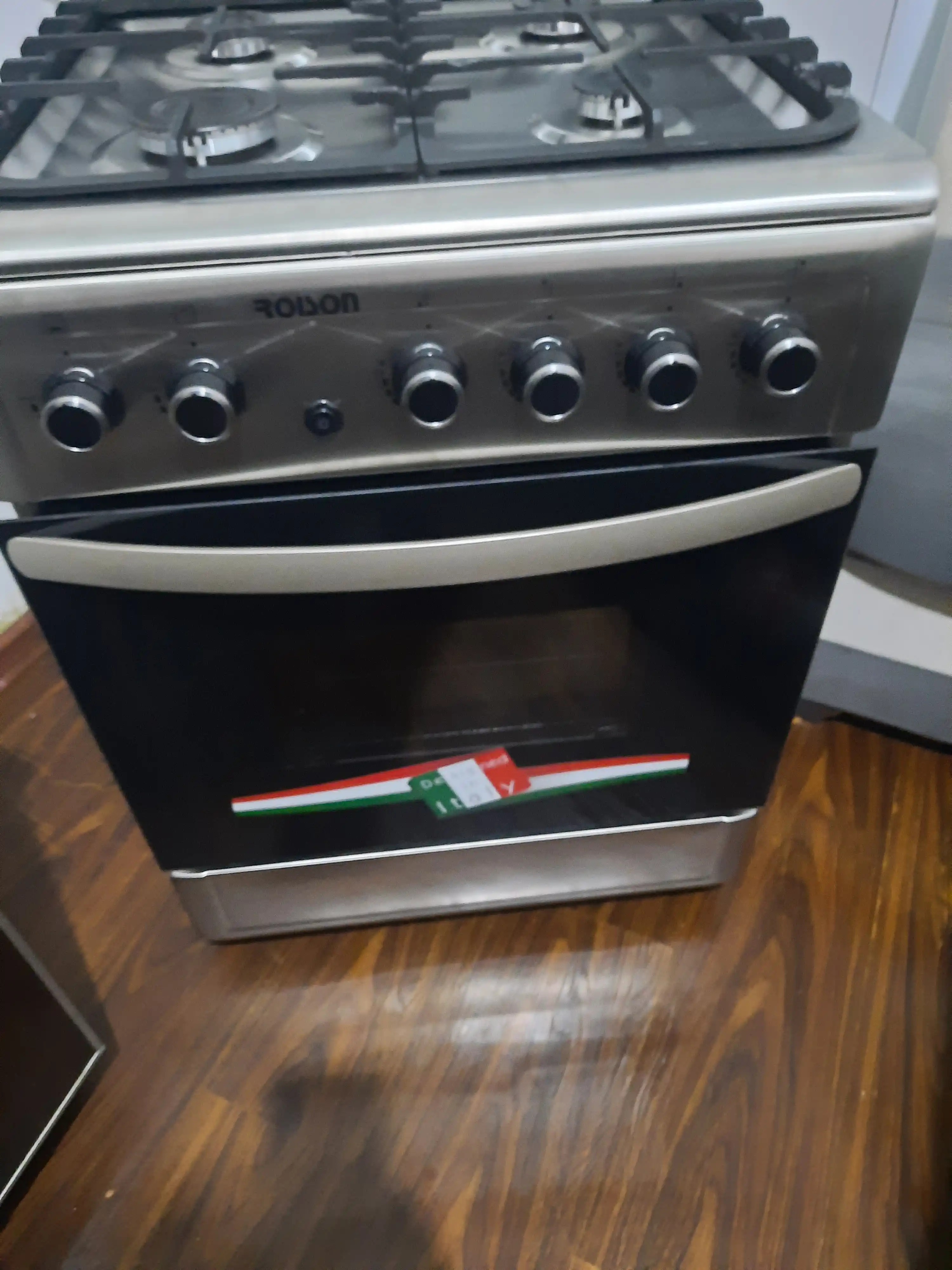 Gaz plitasi Roison LAT Titanium, 60×60 sm, gazli pech gril bilan, gaz nazorati