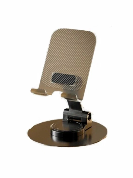 REEX RH-30 telefon uchun universal metall taglik, shaffof, 360° aylanuvchi