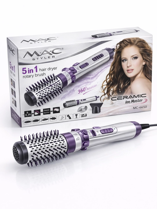 Фен-щетка MAC Styler, 5 в 1, для сушки и укладки волос (MC-6650)