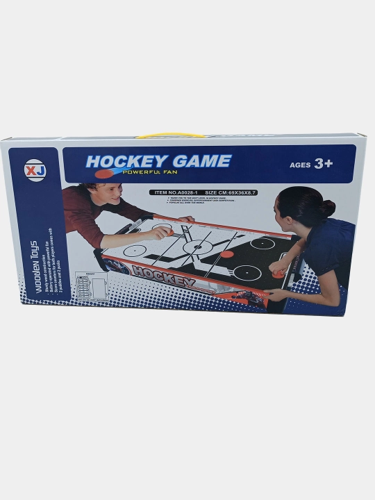 Stol usti aeroxokkeyi Wooden Toys Hockey Game 69 sm ventilyatorli