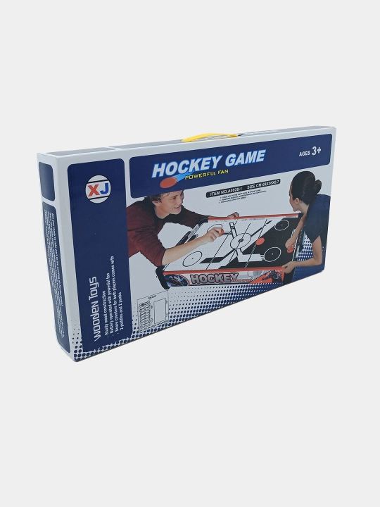 Stol usti aeroxokkeyi Wooden Toys Hockey Game 69 sm ventilyatorli