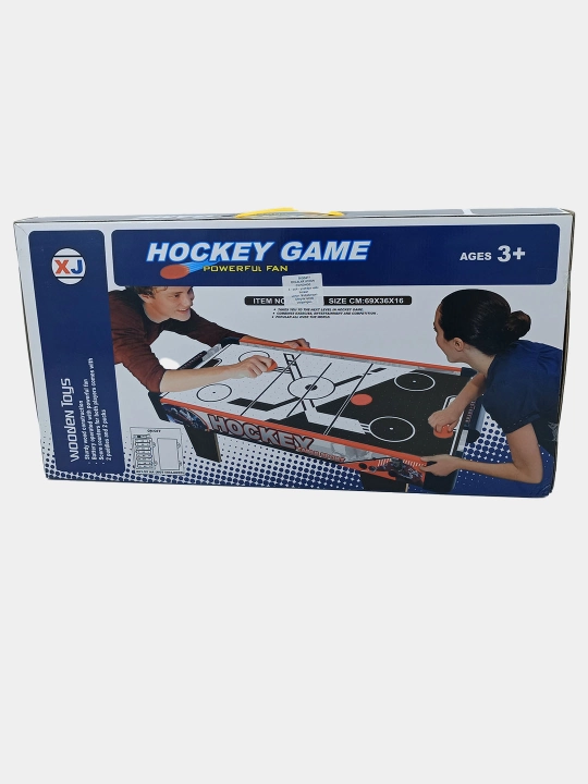 Stol usti aeroxokkeyi Wooden Toys Hockey Game 69 sm ventilyatorli