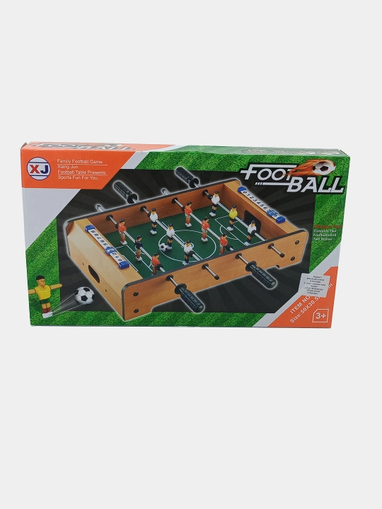 Stol usti futboli XJ Foosball yog'ochli 50х30.5х10 sm, 12 o'yinchi