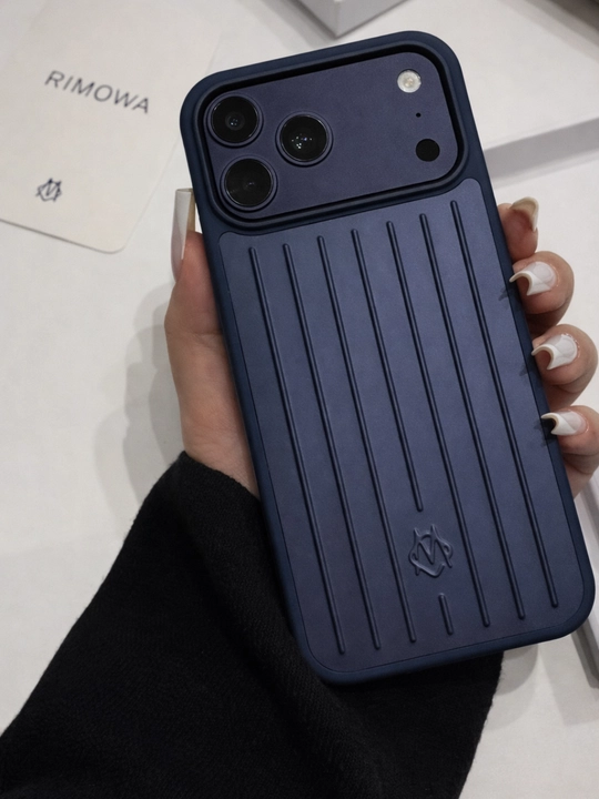Металлический чехол в стиле RIMOWA, для iPhone 17 Pro Max —силиконовая основа, ударопрочный