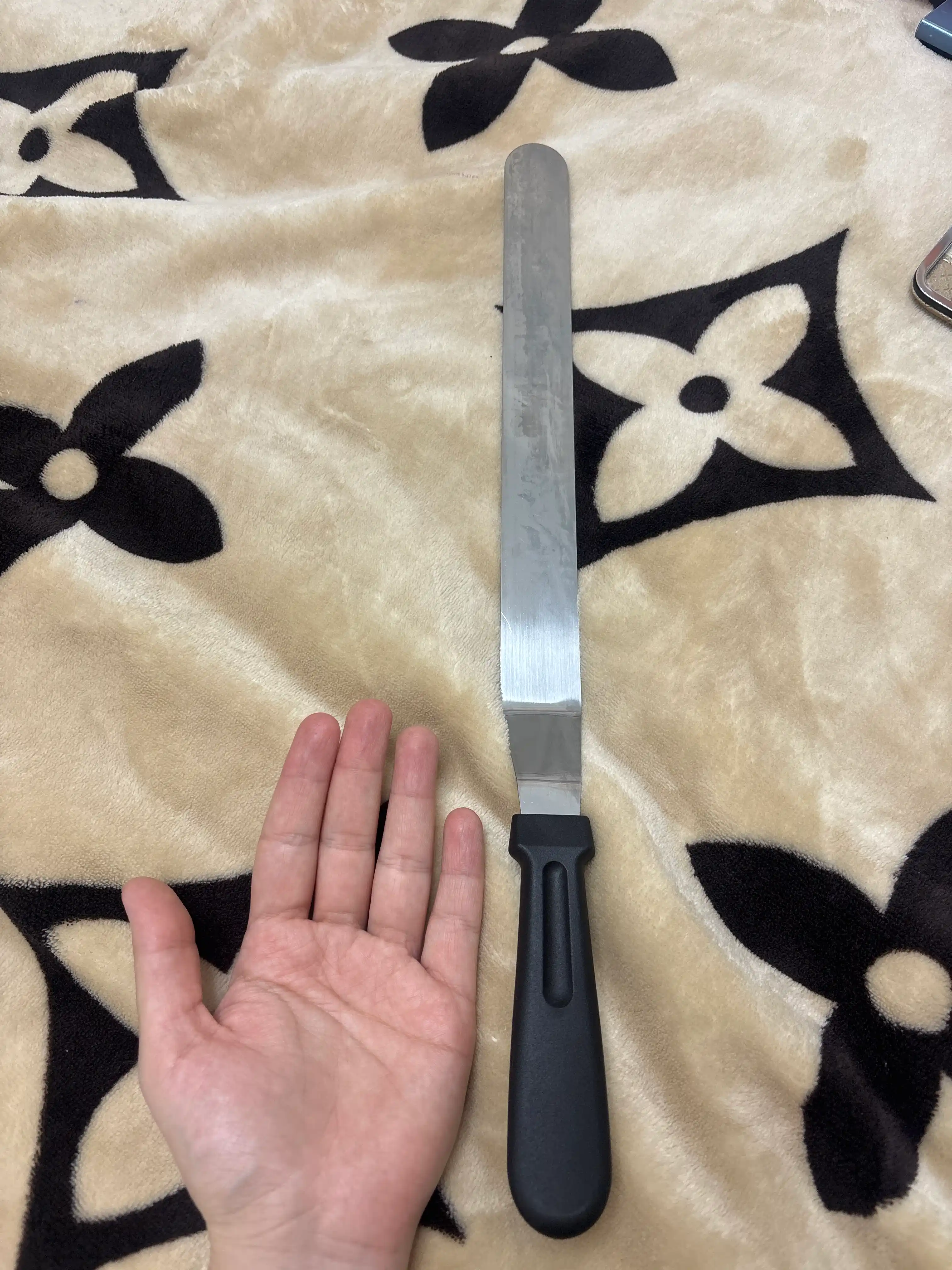 Kremni tekislash uchun qandolatchi spatulasi, zanglamaydigan po‘lat, 15/25/35 sm