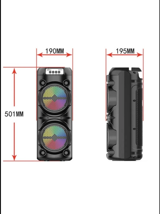 Portativ Kolonka, Simsiz Bluetooth Karaoke musiqasi, mikrofonli, pultli va RGB yorug'lik