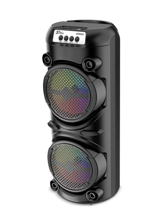 Portativ Kolonka, Simsiz Bluetooth Karaoke musiqasi, mikrofonli, pultli va RGB yorug'lik