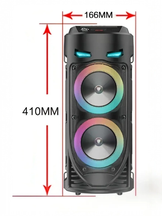 Портативная колонка, беспроводное Bluetooth-караоке, с микрофоном, пульт и RGB