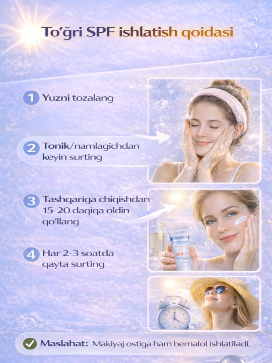 Oqartiruvchi ajinga qarshi quyoshdan himoya kollagenli SPF krem Enough 3 in 1,PA+++, 50 ml