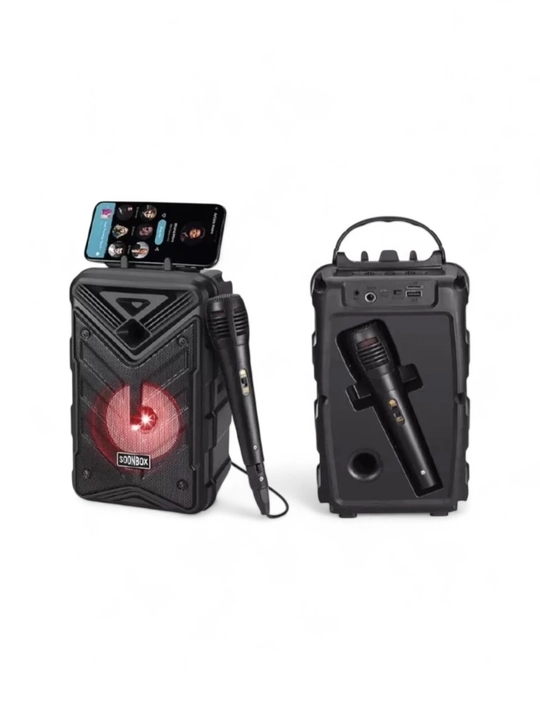 Portativ Kolonka, Simsiz Bluetooth Karaoke musiqasi, mikrofonli, pultli va RGB yorug'lik