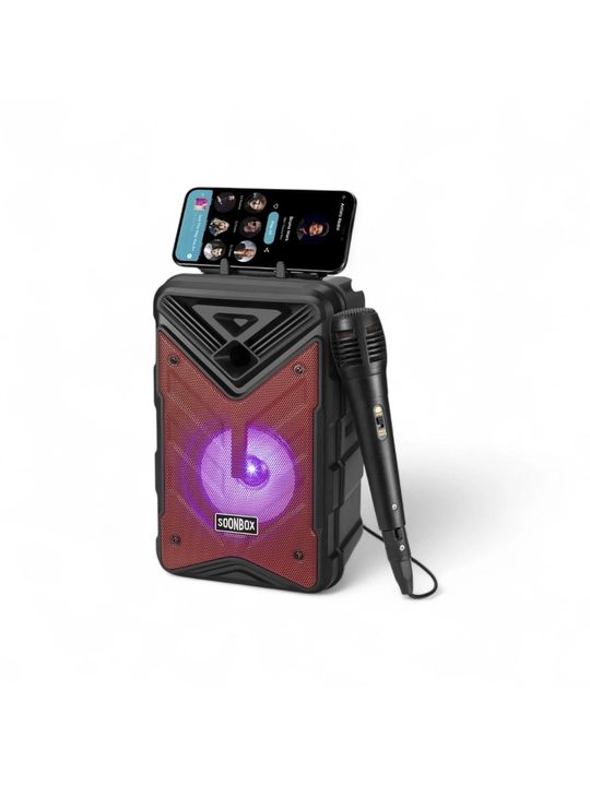 Portativ Kolonka, Simsiz Bluetooth Karaoke musiqasi, mikrofonli, pultli va RGB yorug'lik