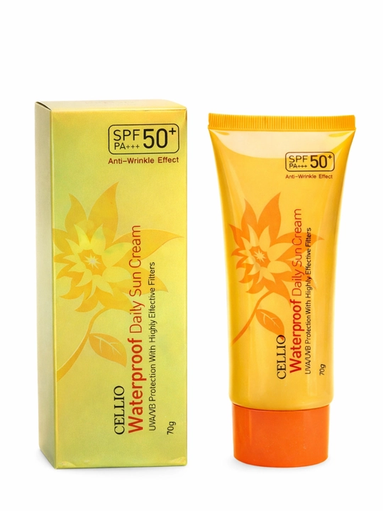Солнцезащитный кремы Cellio SPF 50+, подходит для всех типов кожи - 