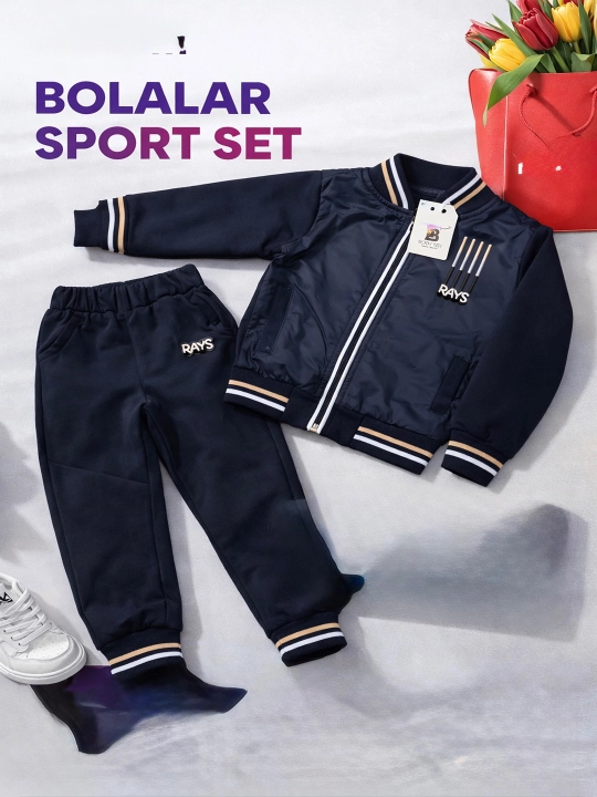 Qizlar va o‘g‘il bolalar uchun sport kostyumi, ikki-uch, bahor mavsumi