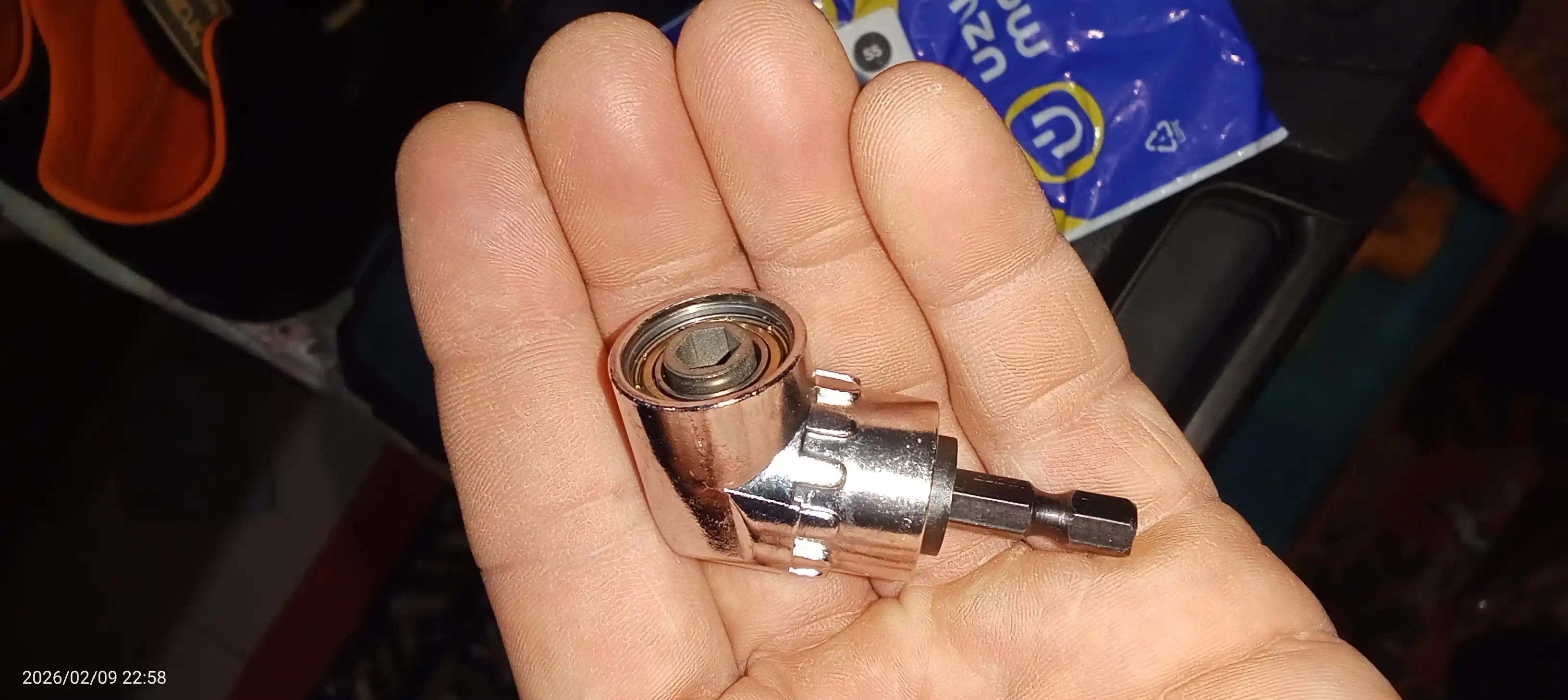 Shurupovёrt va drel uchun yuqori sifatli burchakli nasadka-adapter, 105 daraja, 6,35 mm