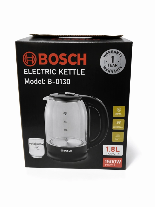 Электрический чайник BOSCH 1,8L — LED подсветка, мощность 1500 Вт, немецкое качество